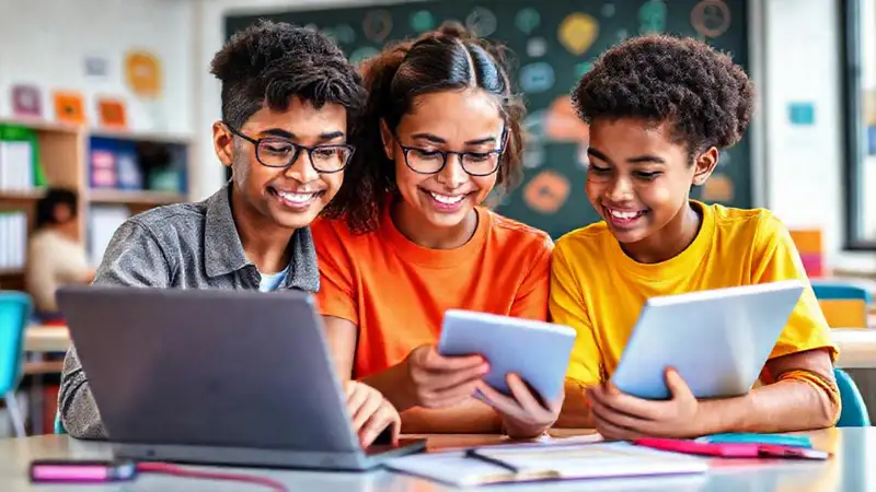 Estudiantes usaron tecnología en aula moderna