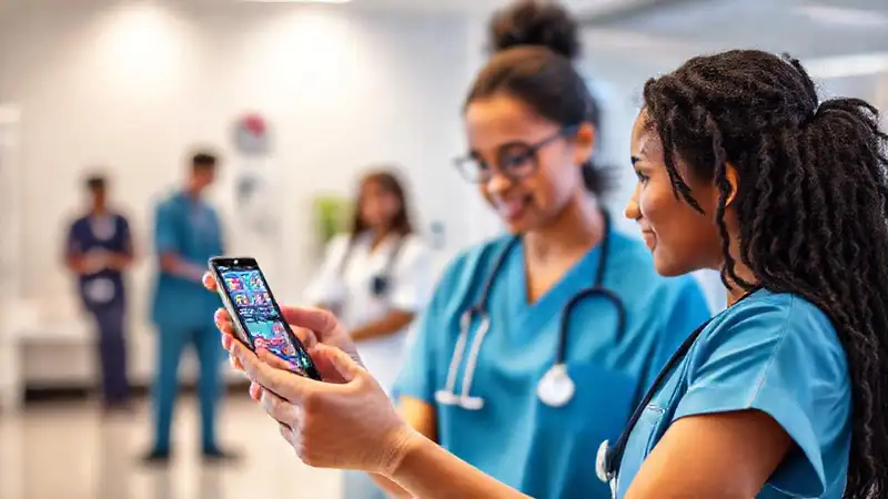 Teléfono con aplicaciones médicas y enseñanza digital