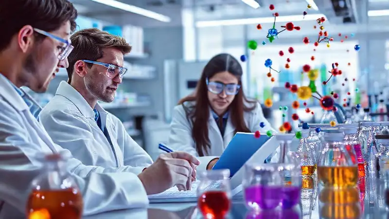 Científicos analizan compuestos en laboratorio futurista