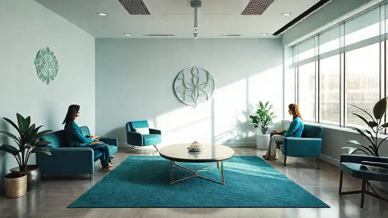 Terapeutas elite en oficina moderna y acogedora