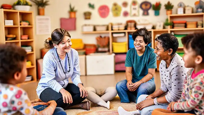 Terapeuta ocupacional ayuda con sesiones personalizadas y cálidas
