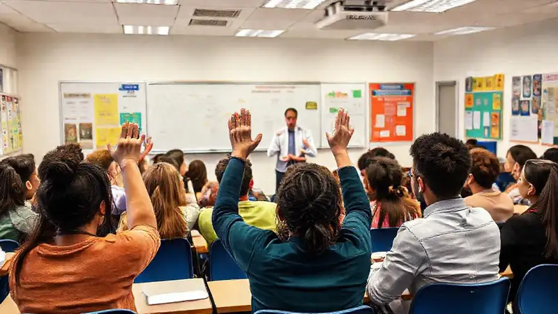 Profesor fomenta participación en aula vibrante