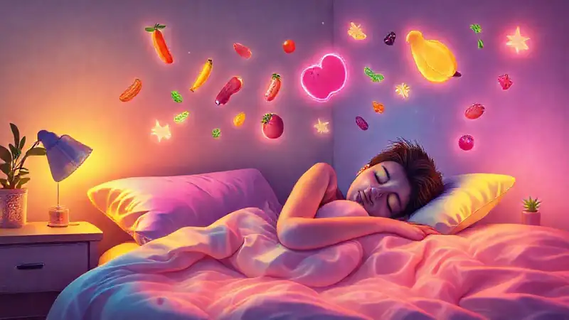 Dormir saludable con vitaminas y frutas vibrantes