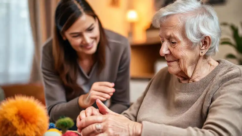 Estimulación sensorial para ancianos en terapia
