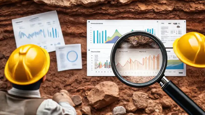 Informes y datos precisos de excavaciones geológicas