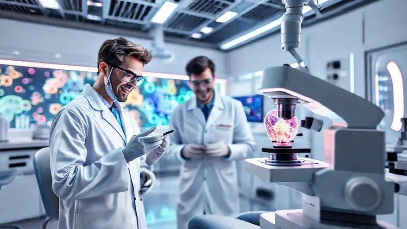 Clínica dental futurista con investigación innovadora