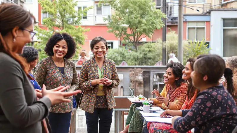 Promoción salud comunitaria en barrio vibrante inclusivo