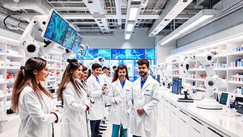 Laboratorio farmacéutico moderno y tecnológico avanzado