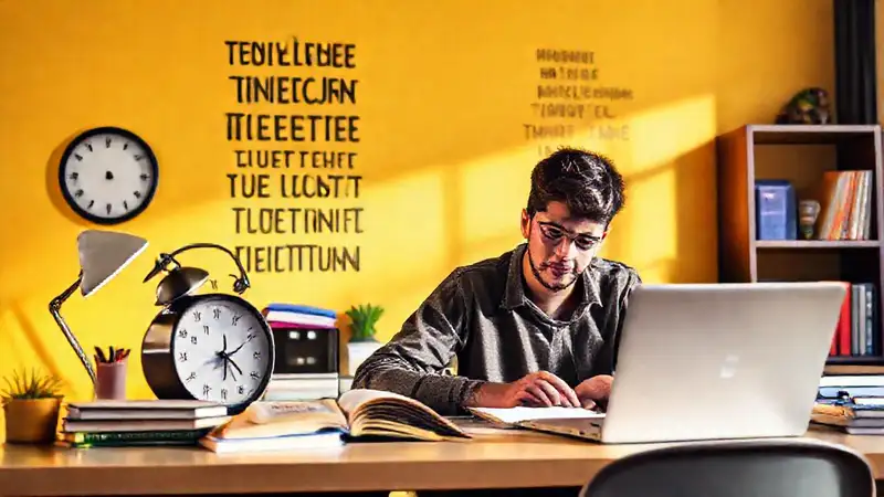 Estudiante motivado en espacio moderno y brillante