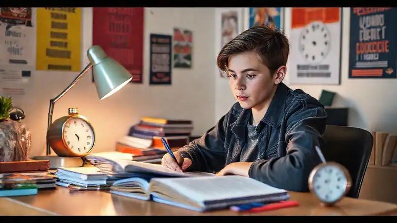 Estudiante organizado y motivado en su estudio