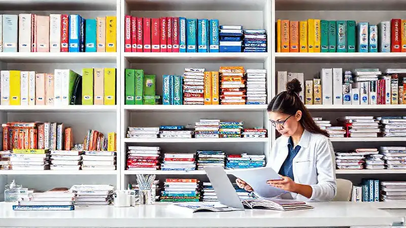Espacio organizado para estudiar y aprender farmacia