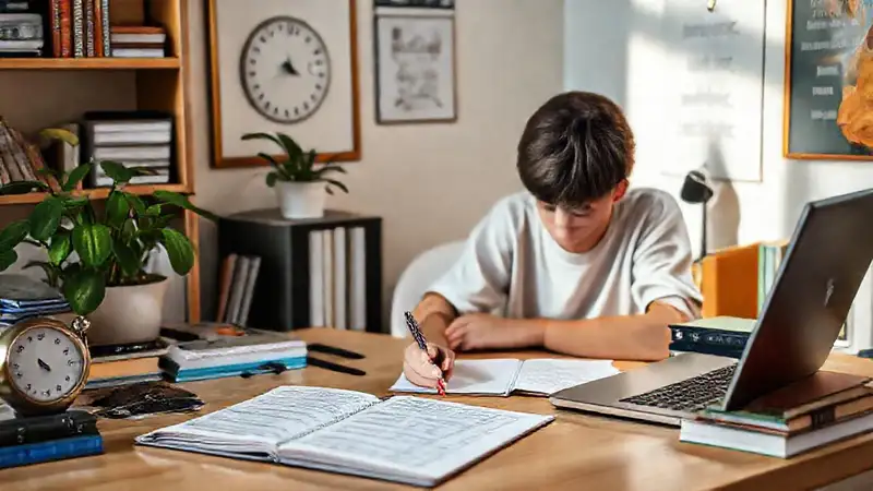 Espacio ordenado y motivo para estudiar eficaz