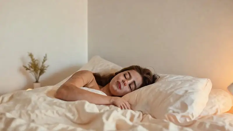 Dormitorio tranquilo con sueño y luz suave