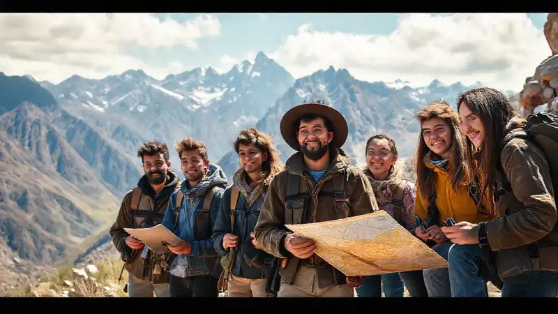 Estudiantes explorando geología en la naturaleza