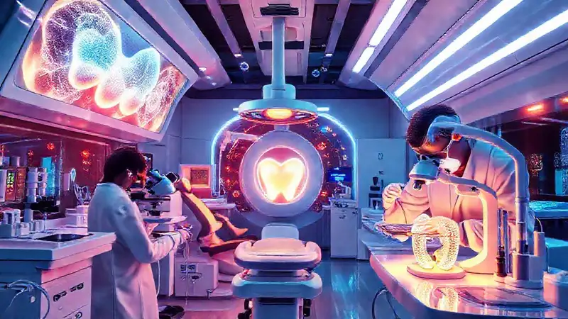 Clínica dental futurista con terapias innovadoras avanzadas