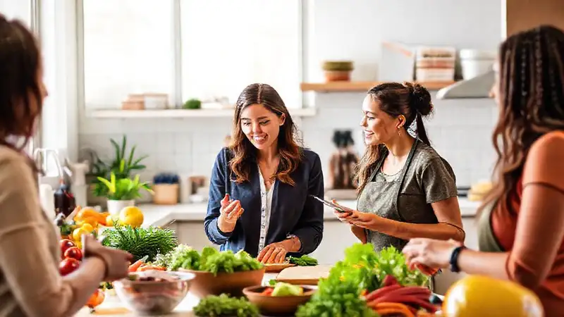 Nutricionista en entorno profesional y saludable
