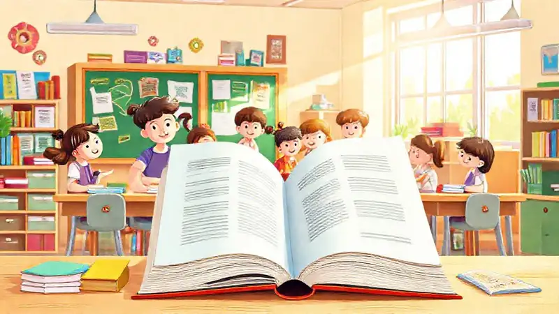 Aula colorida y activa con recursos y luz