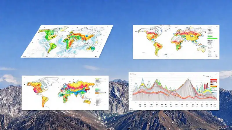 Mapas y gráficos geológicos con detalles claros