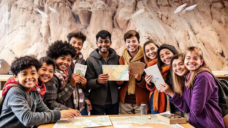Estudiantes intercambian objetos culturales y geológicos