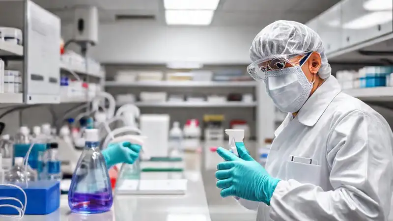 Laboratorio limpio y seguro con equipo adecuado