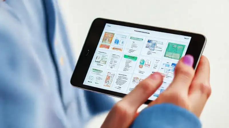 Pantalla de smartphone con app de farmacia