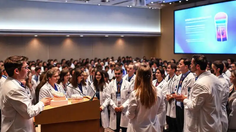 Conferencia dental con investigadores y presentaciones