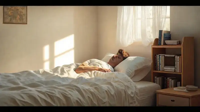 Dormitorio tranquilo con calma y luz suave