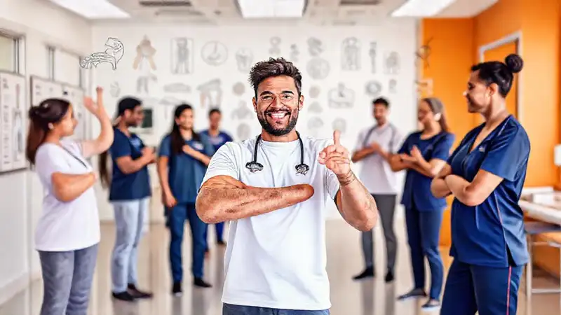 Ejercicios, colaboración y medicina en ambiente moderno