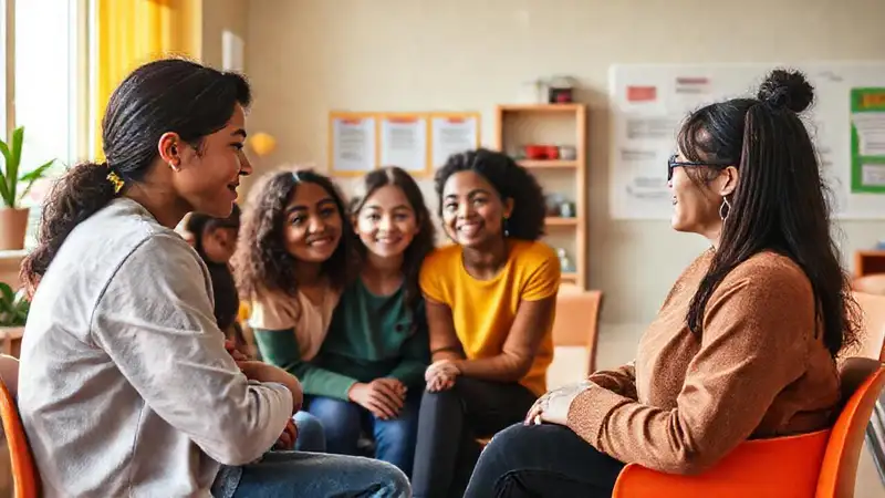 Estudiantes y terapeuta fomentan comunicación empática