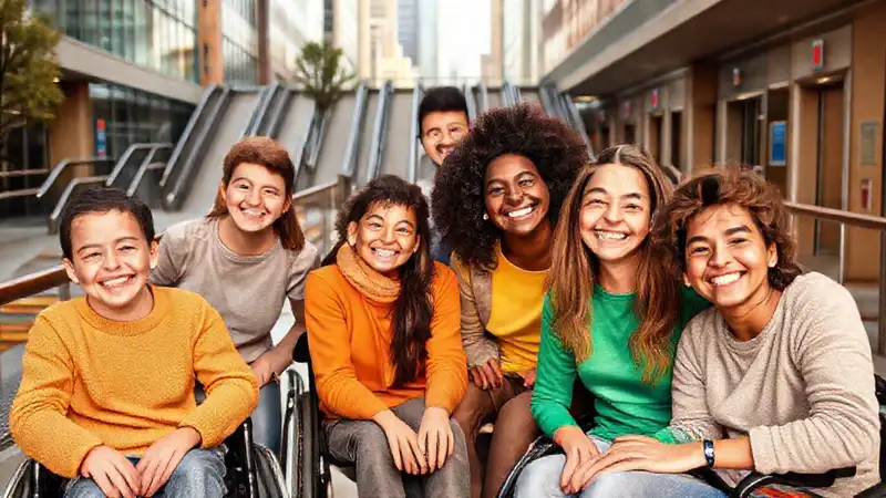 Personas con discapacidad en ciudad inclusiva