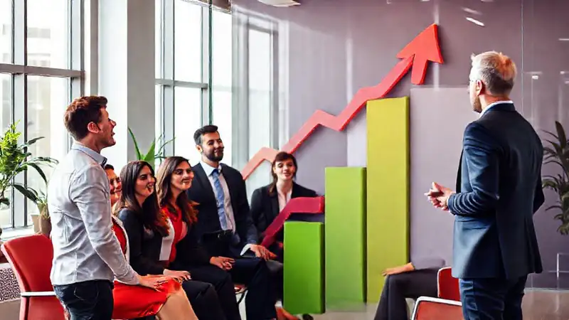 Profesionales liderando en oficina moderna y colaborativa