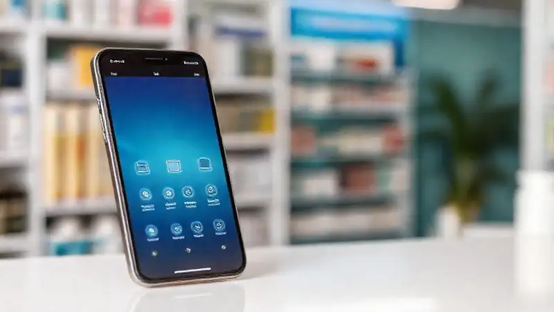 Teléfono con app calmante y recursos digitales