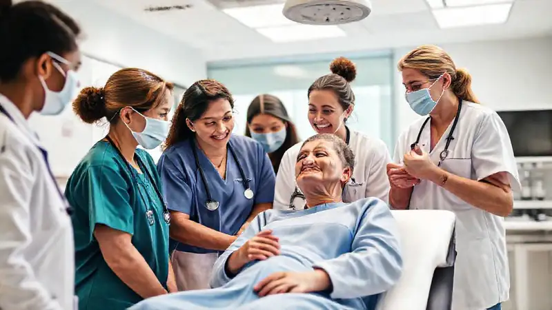 Profesionales de salud trabajan en equipo y esperanza