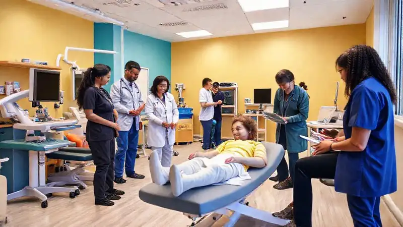 Terapia moderna con colaboración y tecnología avanzada