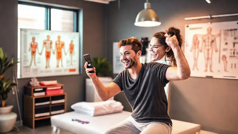 Equipo moderno y motivador para terapia energética