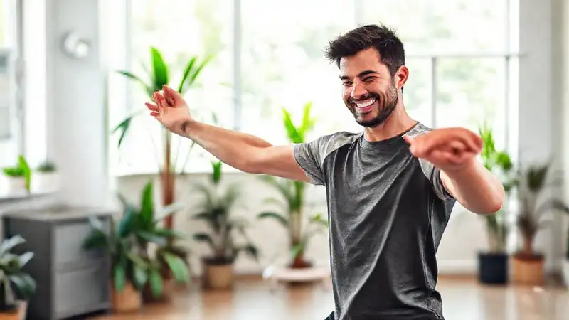 Estilo de vida saludable en clínica moderna y alegre