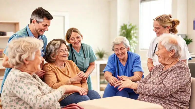Equipo interdisciplinario ayuda a ancianos en terapia