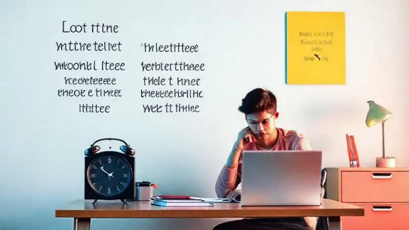 Estudiante estudiando tarde con motivación y enfoque