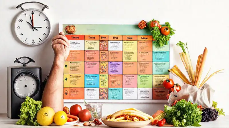 Persona motivada planificando comida saludable con urgencia