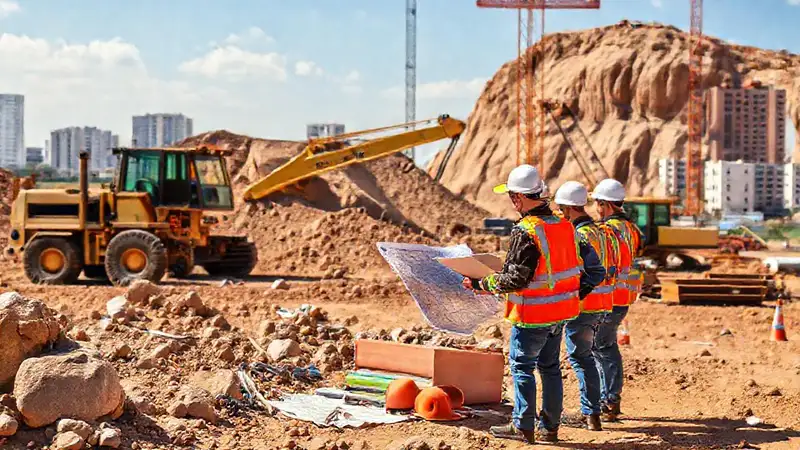 Herramientas y mapas en obra civil